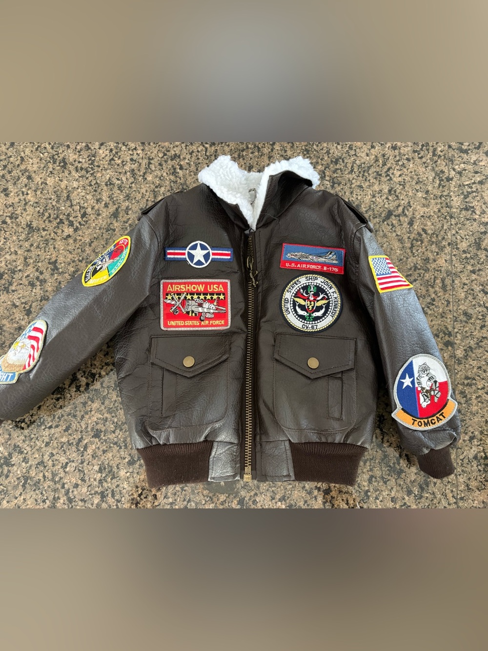 CUTE Up and Away Type A-2 Junior Bomber Jacket in  a size 4T.  coat or Halloween